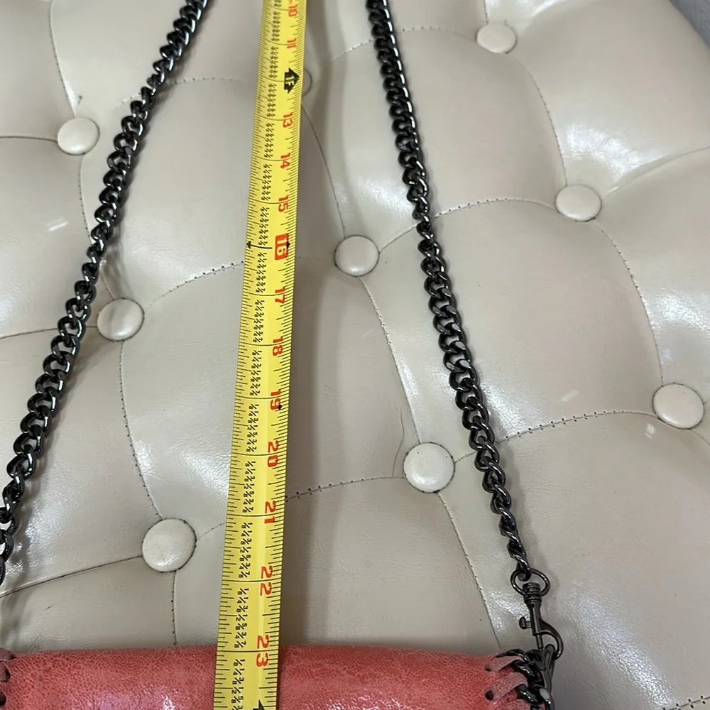NEW Borse in Pelle genuine leather Chain-Trimmed Bag.